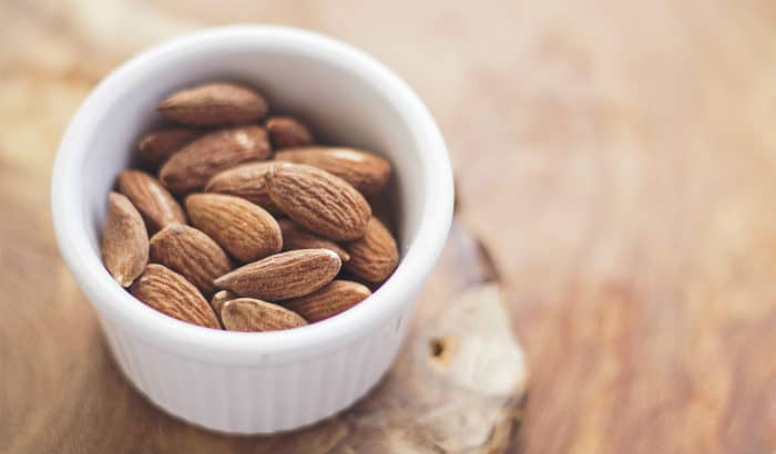 almonds in a cup