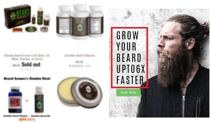 beard growth product claims and promises