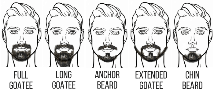 beard resource goatee styles illustrations