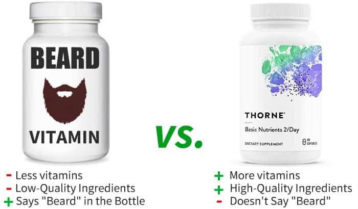 beard vitamin vs regular multivitamin