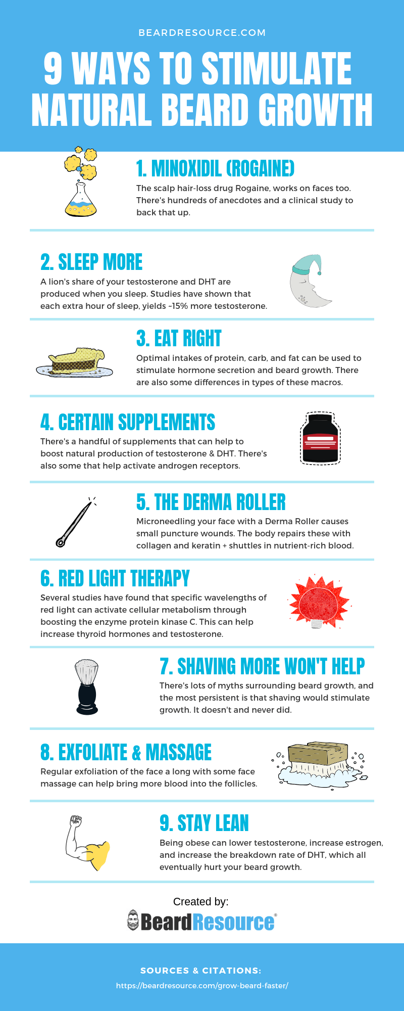 boost beard growth naturally infographic