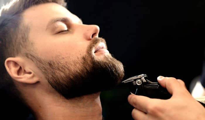 evenly trimming a sparse beard