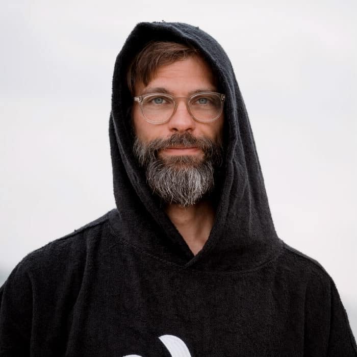 full white and grey beard with glasses