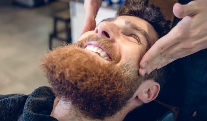 cleaning beard