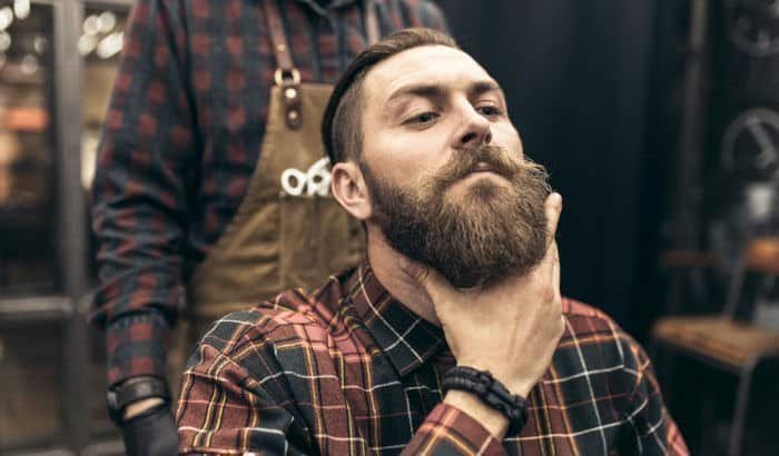 man with freshly straightened beard