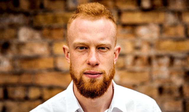 man with thick orange beard