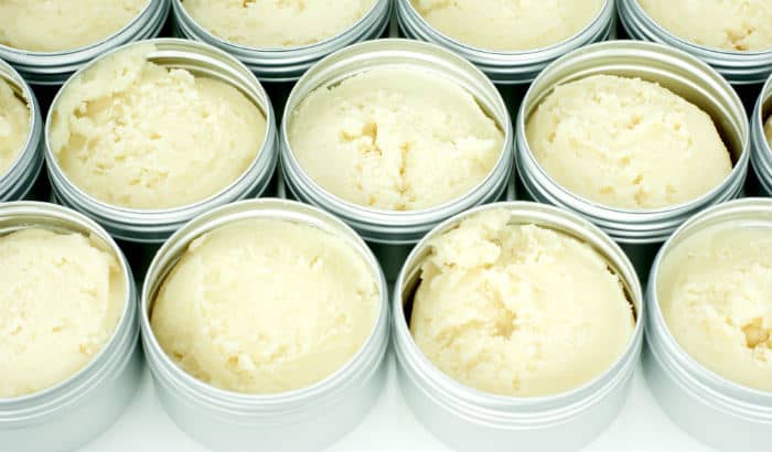 multiple tins of beard butter top view