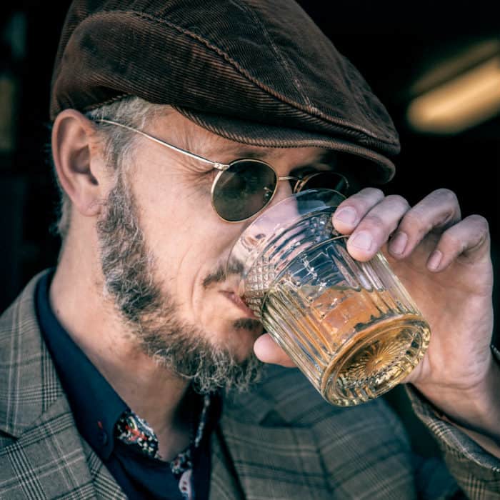 patchy salt and pepper beard style