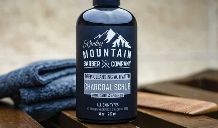 rocky mountain activated charcoal beard exfoliating scrub