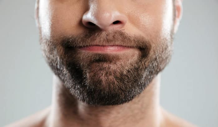 short boxed beard closeup