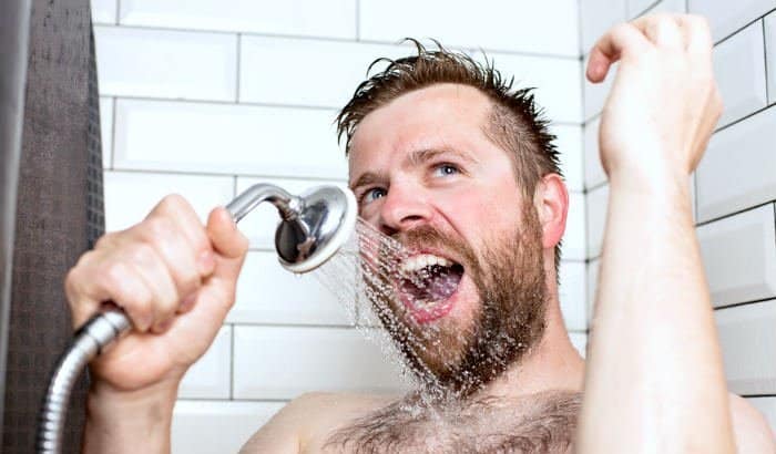 showering the beard