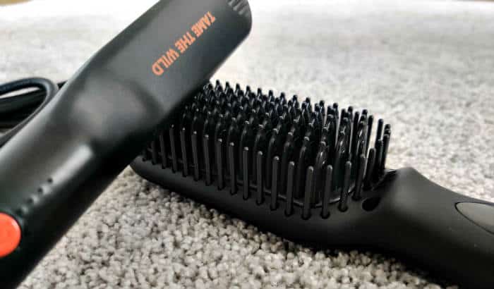 small vs big beard straightener brush