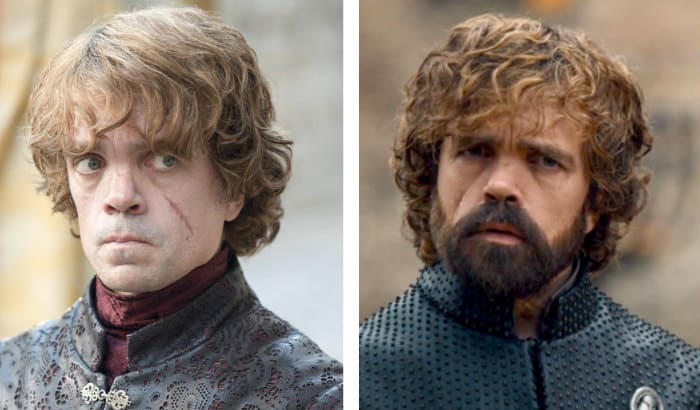 tyrion lannister beard vs no beard