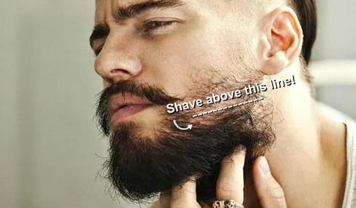 where to shave the cheekline in hollywoodian beard style